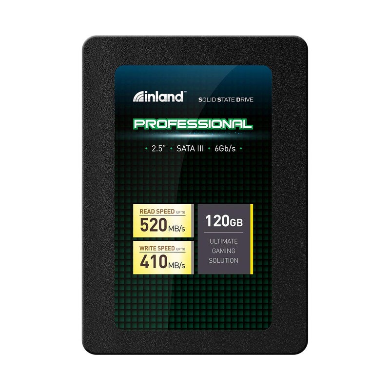 INLAND Professional 120GB SSD 3D NAND SATA III 6Gb/s 2.5" 7mm Internal Solid State Drive (120GB) - Image 1